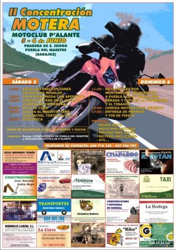 II Concentración Motera Motoclub P´alante en Puebla del Maestre
