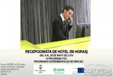 Acción Formativa en Llerena: Recepcionista de hotel 