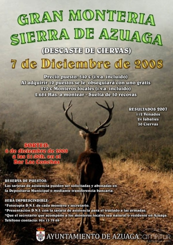 Montería de Azuaga 2008 ya tiene fecha