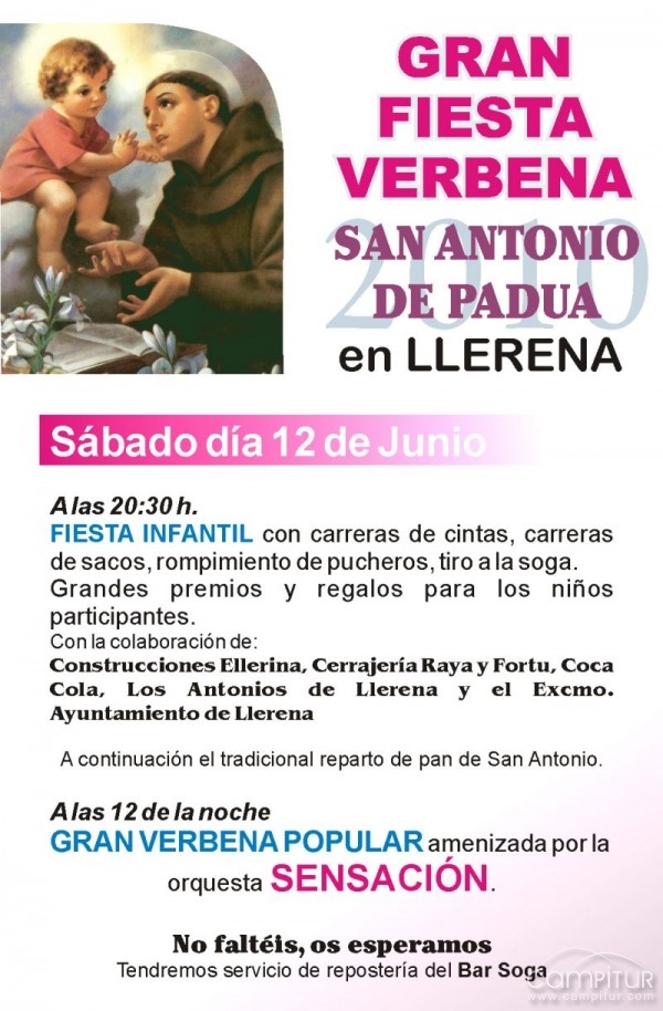 Llerena celebra una gran fiesta verbena en honor a San Antonio de Padua 