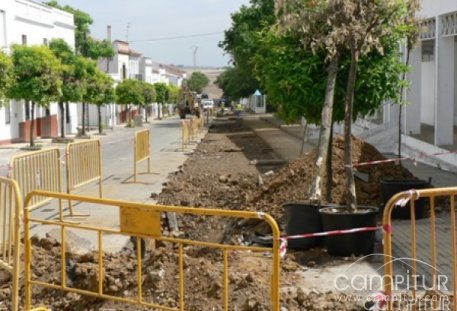 Obras de mejoras en las calles de Azuaga 
