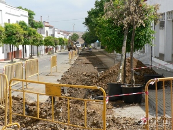 Obras de mejoras en las calles de Azuaga 