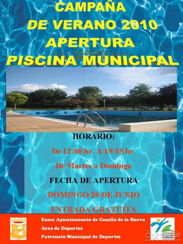 Apertura de la Piscina Municipal en Cazalla de la Sierra