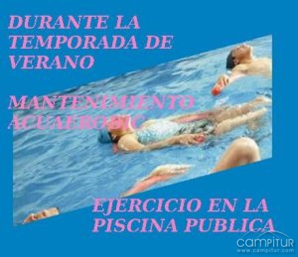 Gimnasia para adultos en la piscina de Valverde de Llerena 